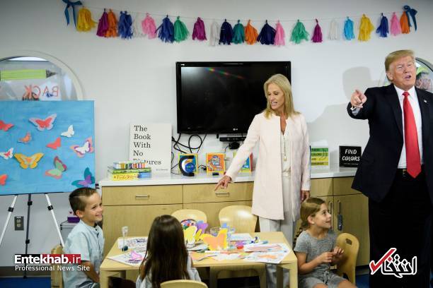 تصاویر : ترامپ و همسرش در بیمارستان کودکان