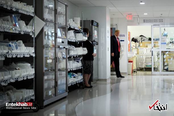 تصاویر : ترامپ و همسرش در بیمارستان کودکان