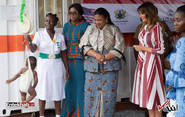 تصاویر : سفر بدون ترامپ ملانیا به غنا