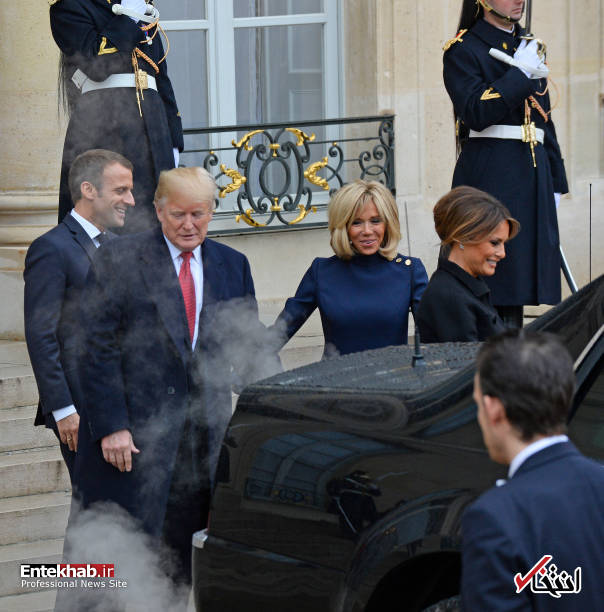 عکس/ دود کردن خودروی ترامپ
