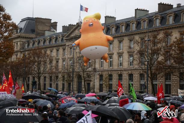 عکس/ بادکنک ترامپ نوزاد در پاریس