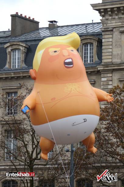 عکس/ بادکنک ترامپ نوزاد در پاریس