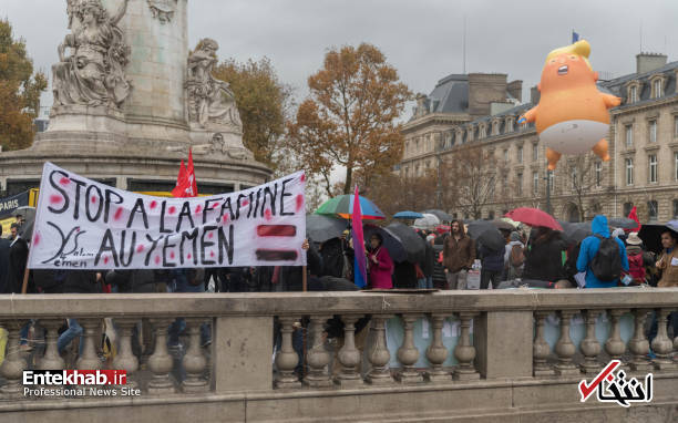 عکس/ بادکنک ترامپ نوزاد در پاریس