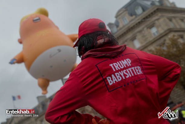 عکس/ بادکنک ترامپ نوزاد در پاریس