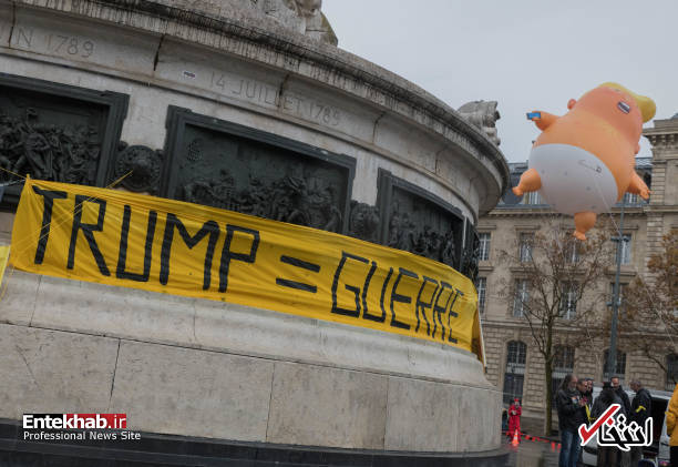 عکس/ بادکنک ترامپ نوزاد در پاریس