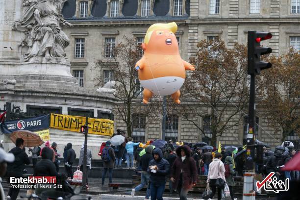 عکس/ بادکنک ترامپ نوزاد در پاریس