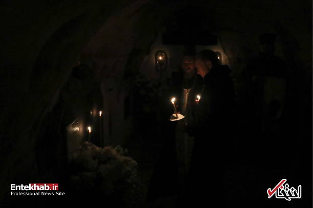 عکس/ بازدید پوتین از صومعه ای در یک غار