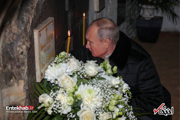 عکس/ بازدید پوتین از صومعه ای در یک غار