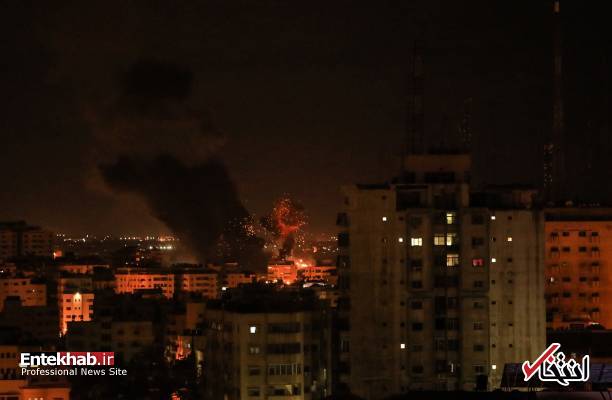 عکس/ حمله جنگنده‌های اسرائیل به نوار غزه