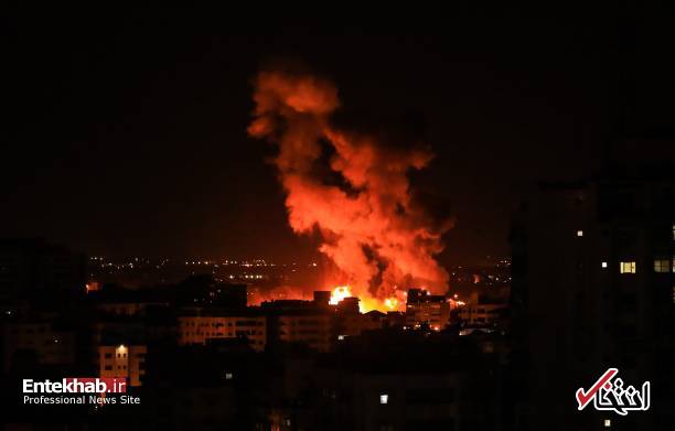 عکس/ حمله جنگنده‌های اسرائیل به نوار غزه