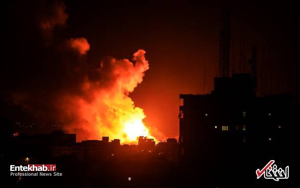 عکس/ حمله جنگنده‌های اسرائیل به نوار غزه