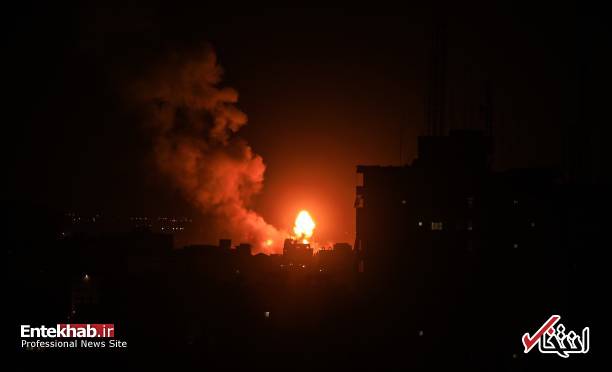 عکس/ حمله جنگنده‌های اسرائیل به نوار غزه