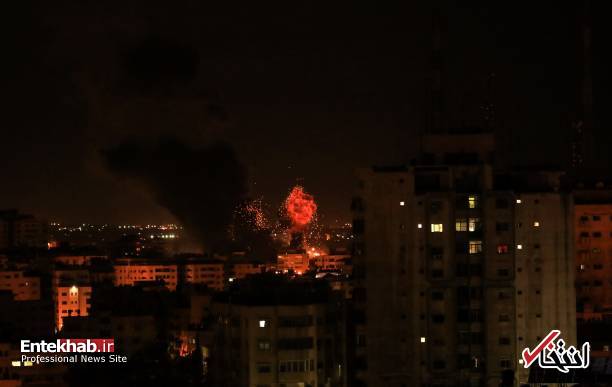 عکس/ حمله جنگنده‌های اسرائیل به نوار غزه