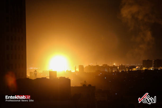 عکس/ حمله جنگنده‌های اسرائیل به نوار غزه