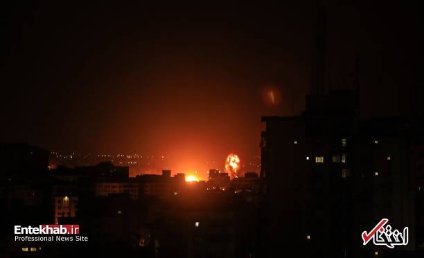 عکس/ حمله جنگنده‌های اسرائیل به نوار غزه