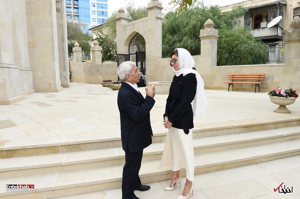 عکس/ همسر الهام علی اف در مسجد امام حسین(ع)