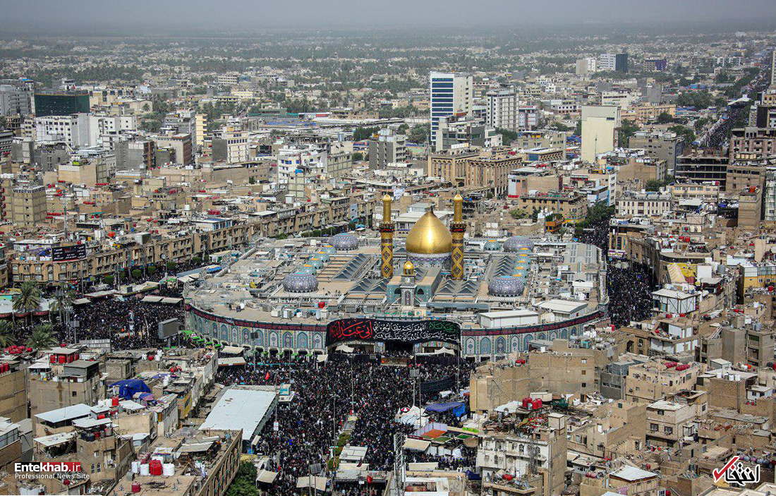 تصاویر هوایی از کربلای معلی در آستانه اربعین حسینی