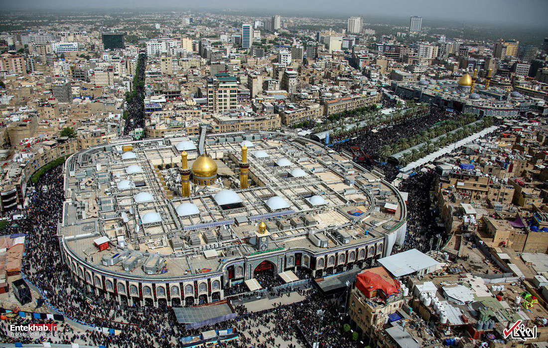 تصاویر هوایی از کربلای معلی در آستانه اربعین حسینی