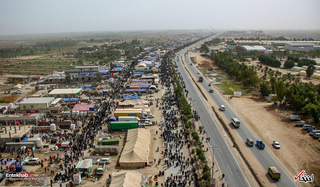 تصاویر هوایی از کربلای معلی در آستانه اربعین حسینی