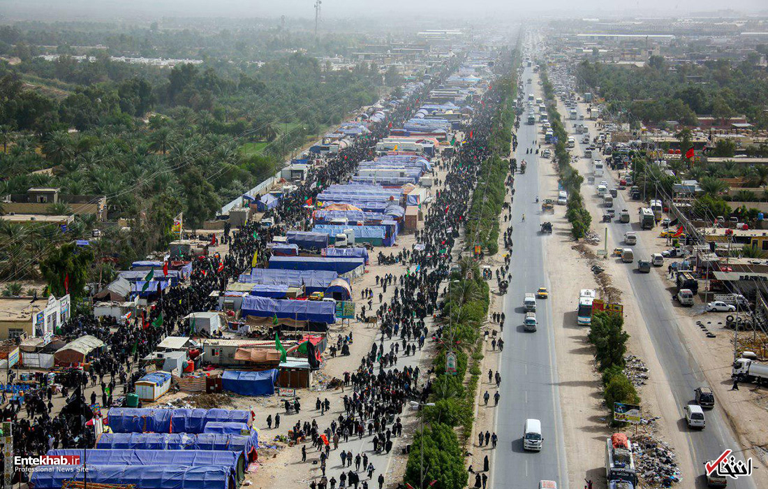 تصاویر هوایی از کربلای معلی در آستانه اربعین حسینی
