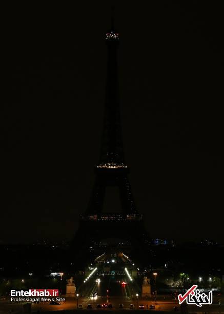 عکس/ خاموش شدن چراغ‌های برج ایفل به احترام قربانیان کنیسه یهودیان