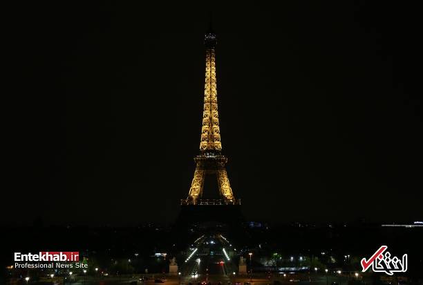 عکس/ خاموش شدن چراغ‌های برج ایفل به احترام قربانیان کنیسه یهودیان