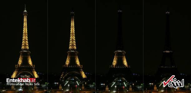 عکس/ خاموش شدن چراغ‌های برج ایفل به احترام قربانیان کنیسه یهودیان