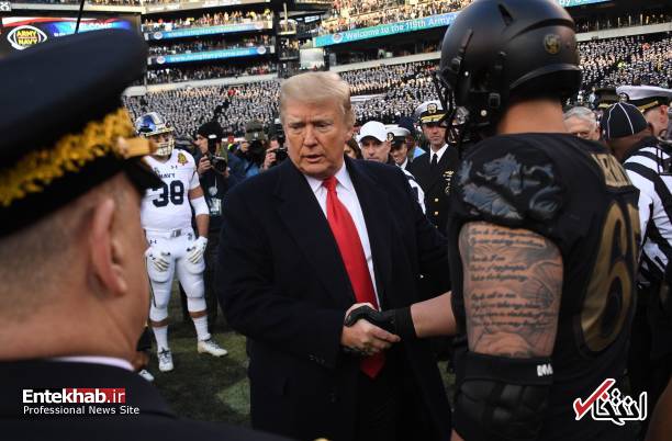 تصاویر : دونالد ترامپ در حاشیه مسابقه فوتبال آمریکایی