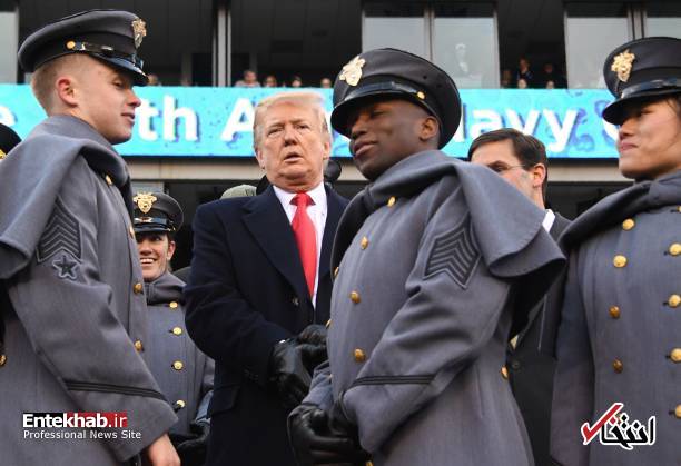 تصاویر : دونالد ترامپ در حاشیه مسابقه فوتبال آمریکایی