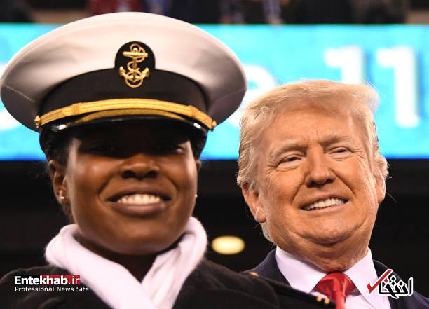 تصاویر : دونالد ترامپ در حاشیه مسابقه فوتبال آمریکایی