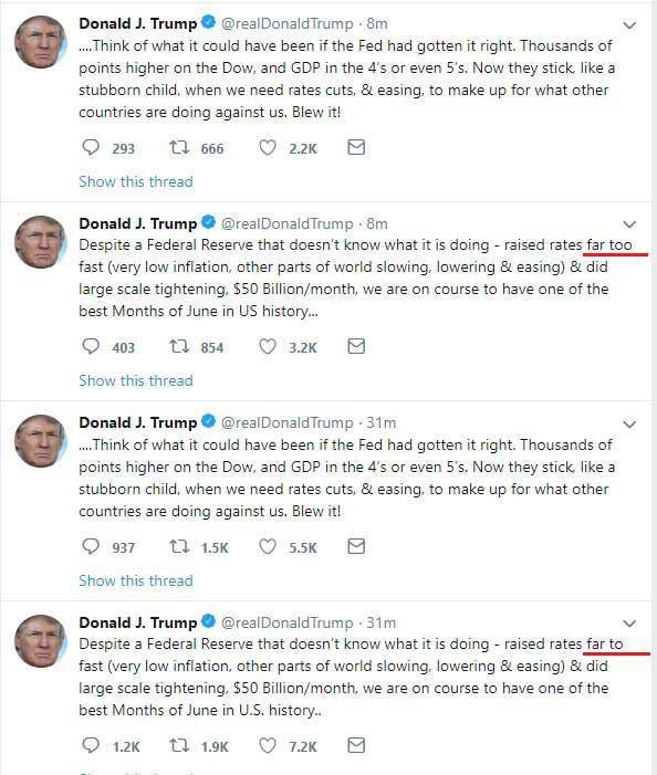 واکنش کاربران به اشتباه تایپی رئیس جمهور آمریکا در توئیت‌های امروزش/ ترامپ دو توئیت خود را پاک کرد
