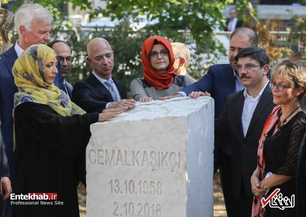 تصاویر : رونمایی از بنای یادبود خاشقجی مقابل کنسولگری عربستان در استانبول