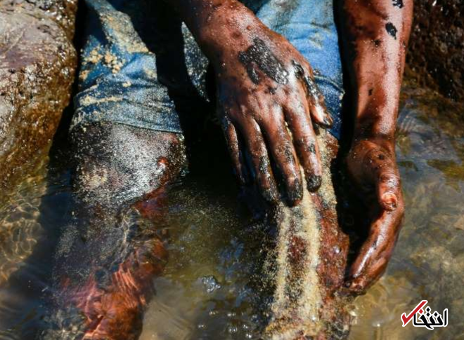 تصاویر پسری در ساحل مملو از آلودگی نفتی برزیل پر بازدید شد