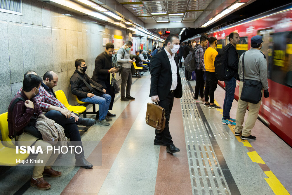 تصاویر: مترو تهران در روزهای کرونایی پس از نوروز