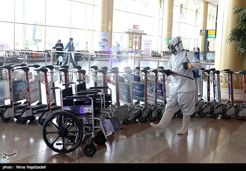 تصاویر: ضدعفونی کردن فرودگاه بین المللی مشهد