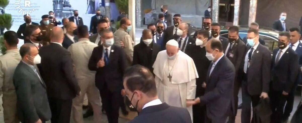 پاپ فرانسیس با آیت الله سیستانی ملاقات کرد +ویدیو