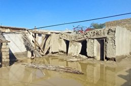 ویدیو / روستای حاجی خادمی میناب در احاطه سیلاب