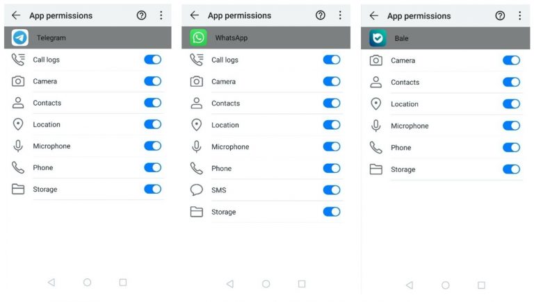 آیا دسترسی&zwnj;&zwnj;های اپلیکیشن بله، پیام&zwnj;رسان بانک ملی، به امکانات تلفن همراه خطرناک است؟