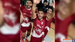 ویدیو / جشن و پایکوبی بازیکنان تیم خلیج فارس ماهشهر، پس از شگفتی‌سازی در جام حذفی