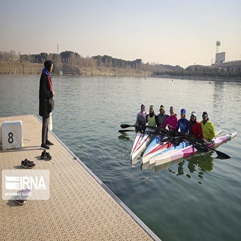 تصاویر: تمرین قایقرانان ایرانی با حضور مربی جدید