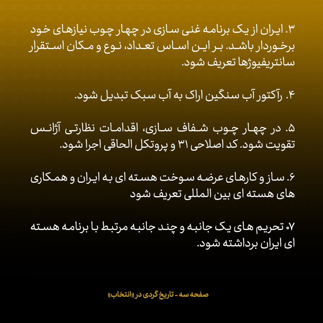 ناگفته&zwnj;های مذاکرات هسته&zwnj;ای به قلم ظریف، صالحی، عراقچی و روانچی، شماره ۲۹: ویلیام برنز گفت هر گونه راه حل بحران هسته ای نیازمند این هفت اقدام است