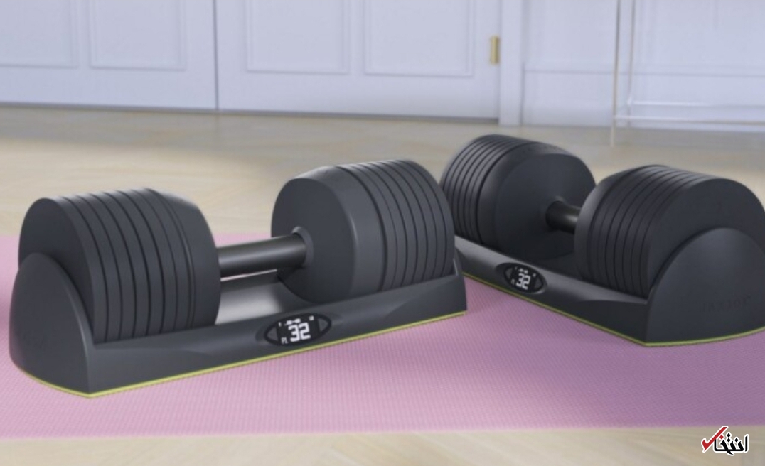 ورزش حرفه‌ای با دمبل‌های دیجیتال+تصاویر