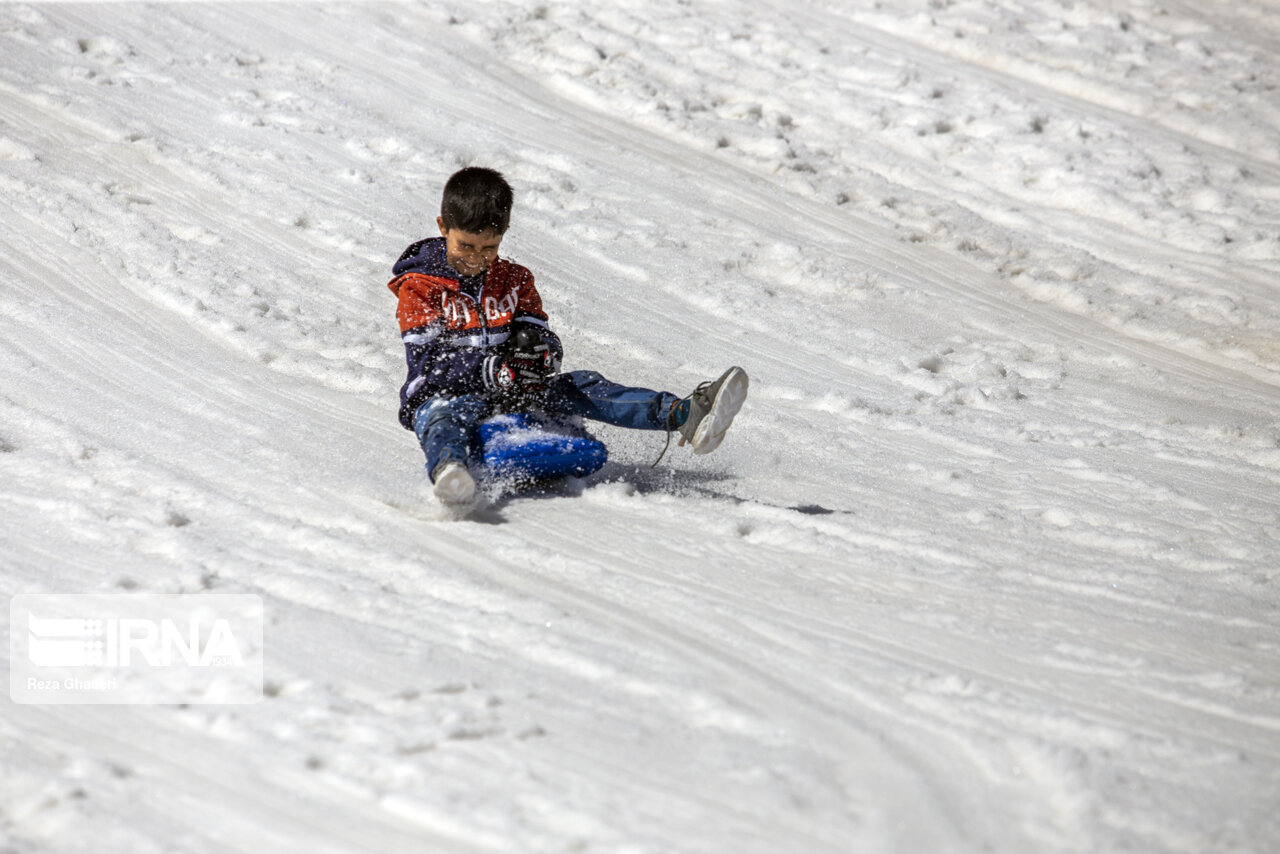 تصاویر: تفریحات زمستانی در پیست پولادکف سپیدان فارس