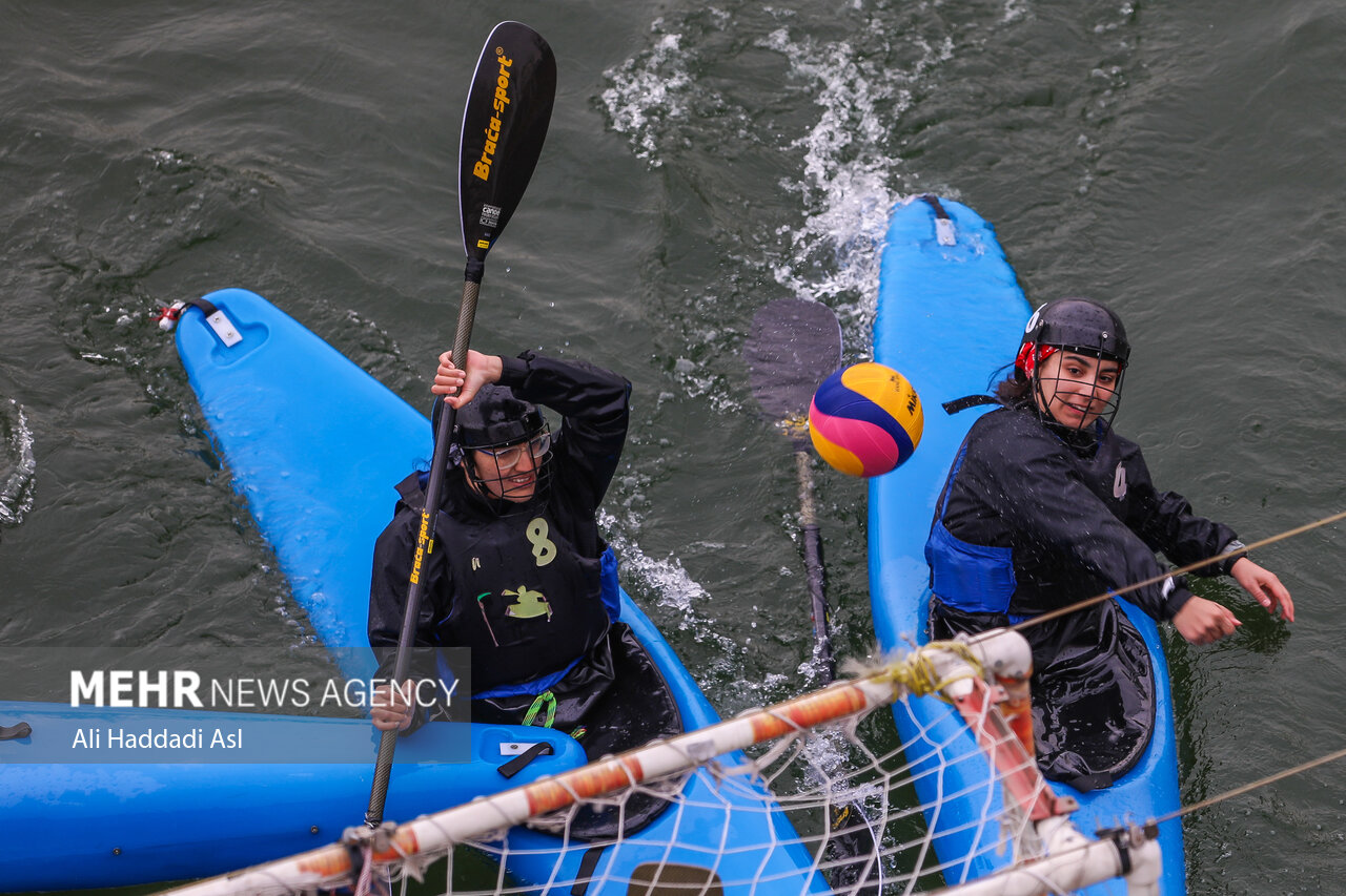 تصاویر: دیدار دوستانه کانو پولو بانوان در دریاچه آزادی