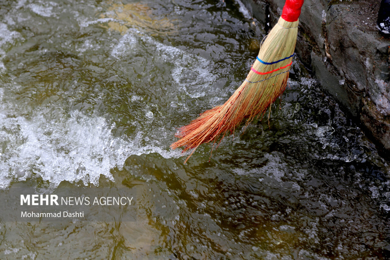 تصایر: مراسم سنتی «نو اوستی» در بالیقلو چای اردبیل