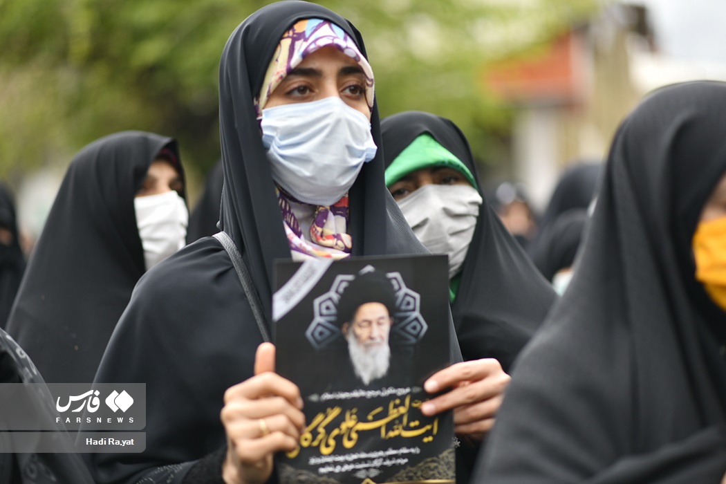 تصایر: آئین تشییع پیکر &laquo;آیت الله علوی گرگانی&raquo;