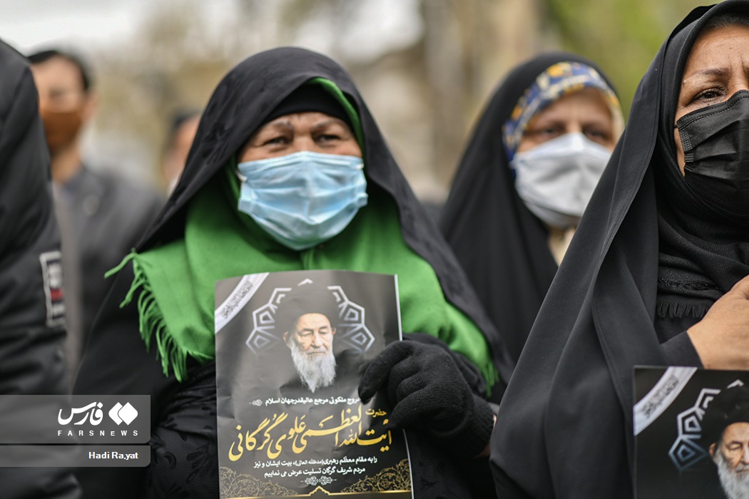 تصایر: آئین تشییع پیکر &laquo;آیت الله علوی گرگانی&raquo;