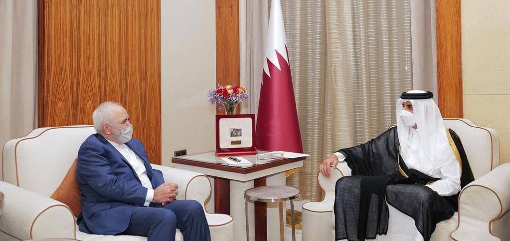 دیدار ظریف با امیر قطر