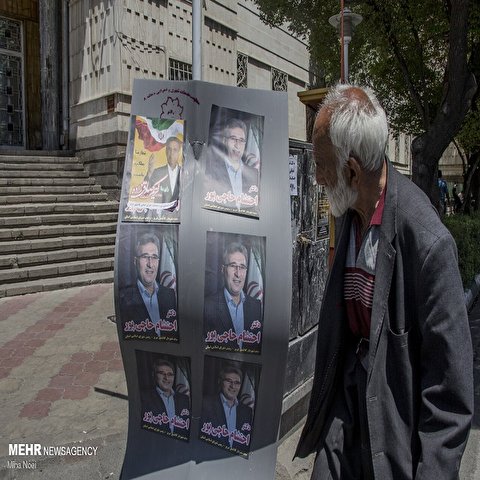 تصاویر: آغاز تبلیغات محیطی انتخابات ریاست جمهوری و شورای شهر در تبریز