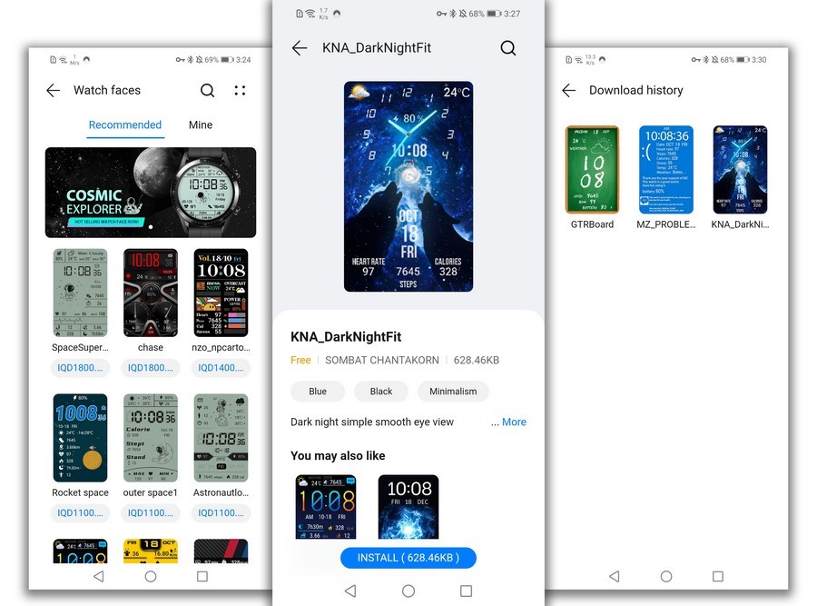 آموزش دسترسی به فیس‌واچ‌های متنوع  برای دستبند هوشمند هواوی بند 6